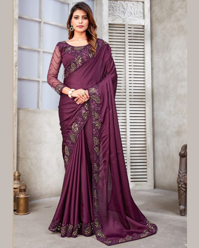 New Fancy Designer Saree For Party Wear Embroidery Work at Rs 999 in Surat