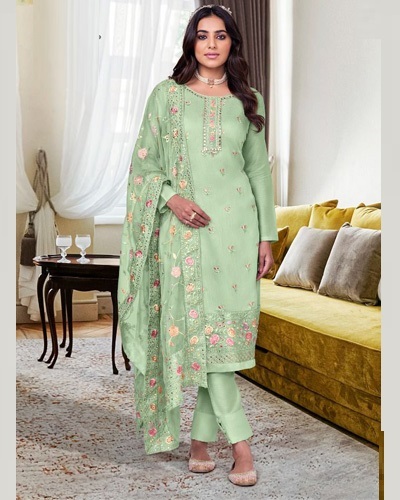 Buy Straight Pants Suits for Women Online in India | Libas